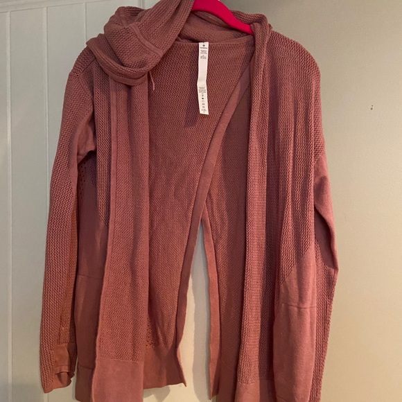 Lululemon Pink Hooded Cardigan